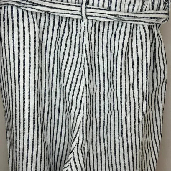 2/$30 Anti Blue by Bluespice Size Medium Linen Trousers Striped Railroad Boho - Picture 3 of 6